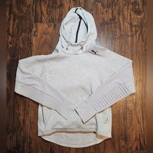 Puma Light Gray Hoodie with Drawstring